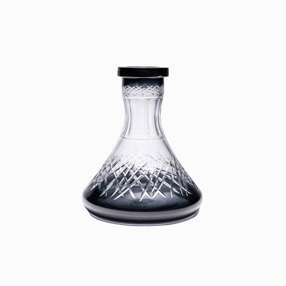 Base Mini Tallada Black Ice — Base Cristal Rusa Mr. Shisha