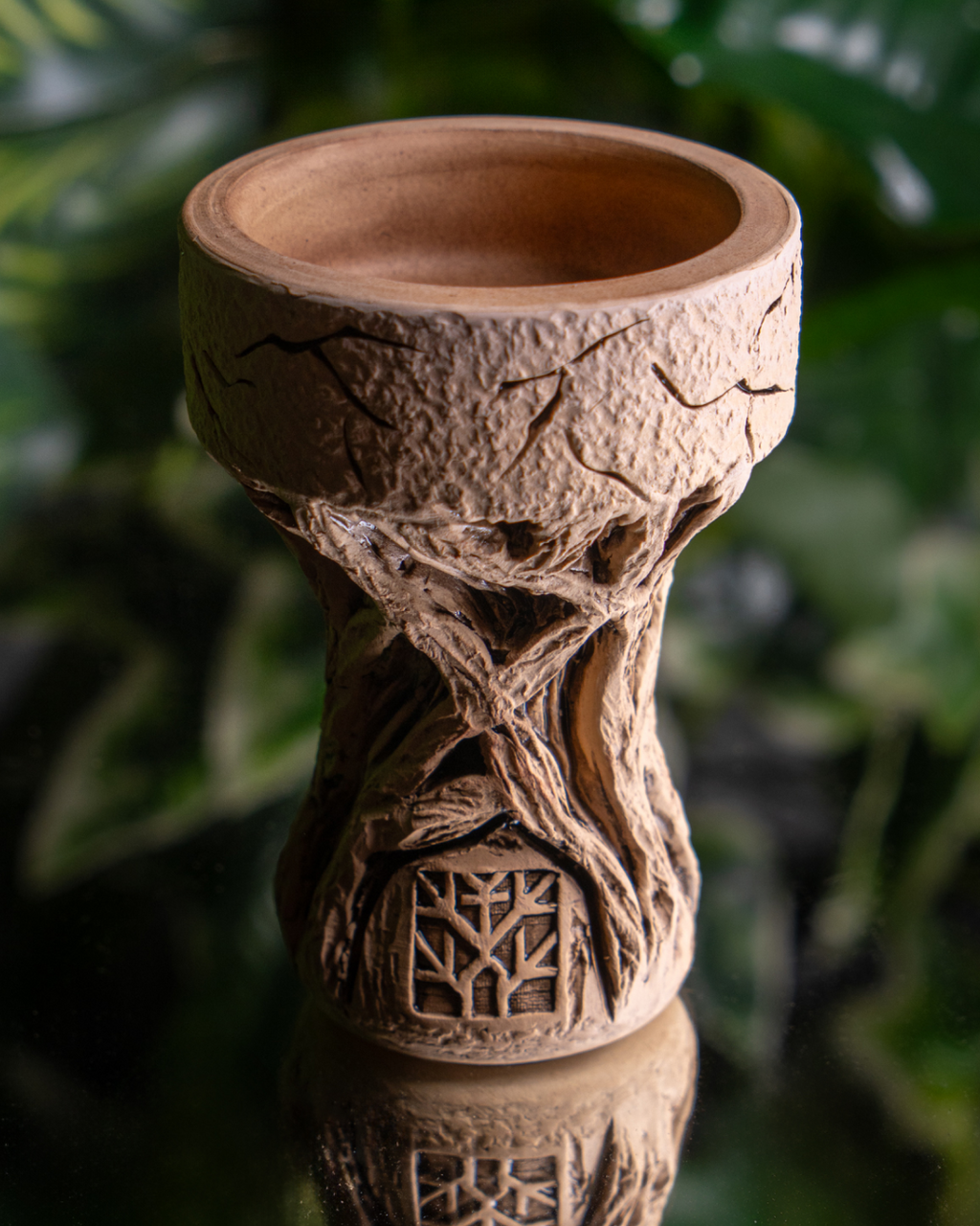Forest Bowl Roots — Cazoleta Artesanal Rusa Barro 1200°C
