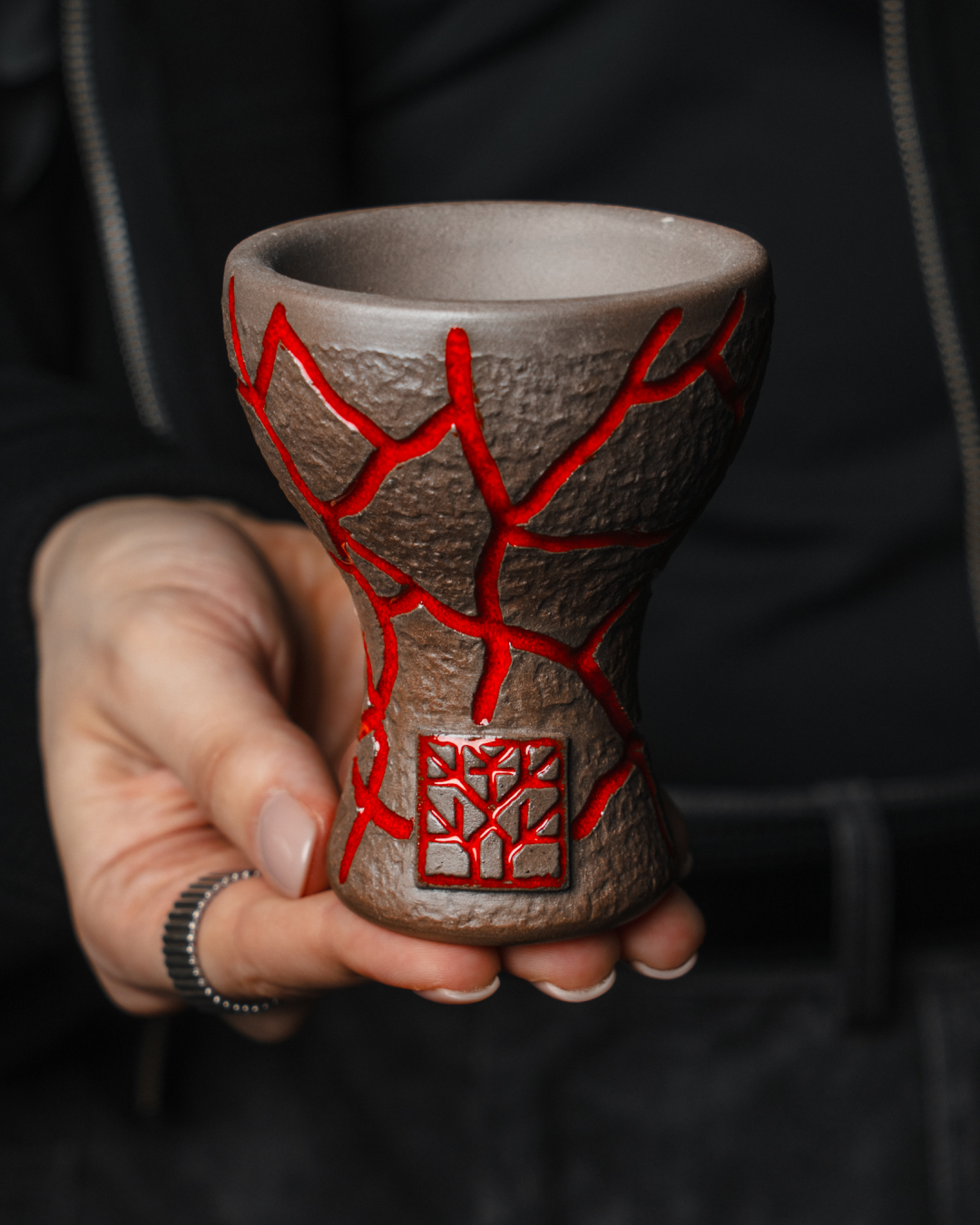 Forest Bowl Lava — Cazoleta Artesanal Rusa Barro 1200°C | Koala Buff España